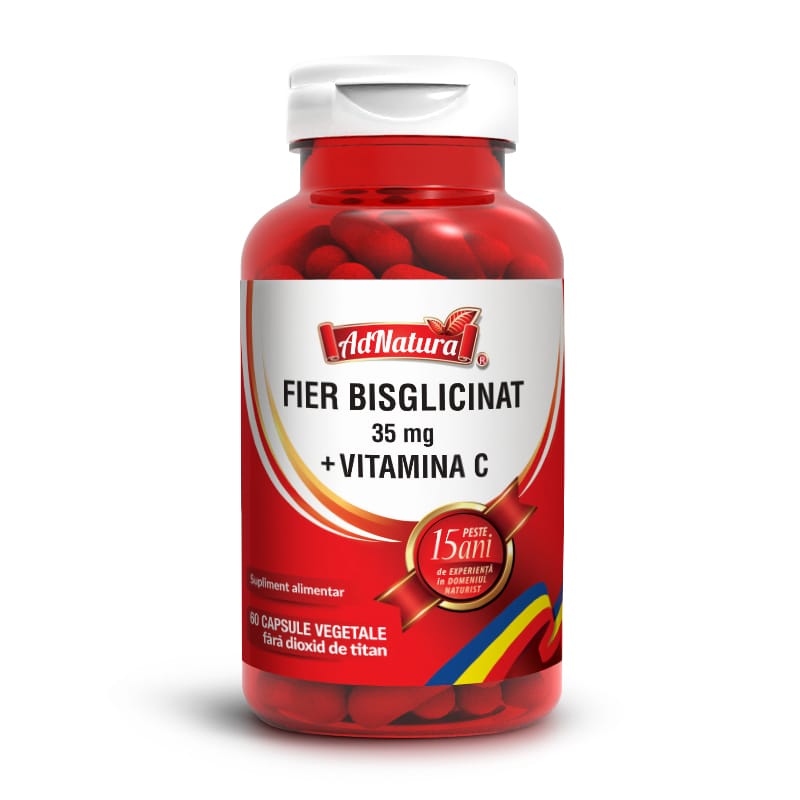 Fier (bisglicinat) 35mg + Vitamina C